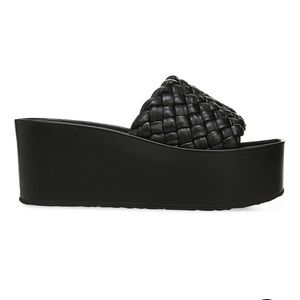 Vince - Mari Woven Leather Wedge Platform Sandals 🖤